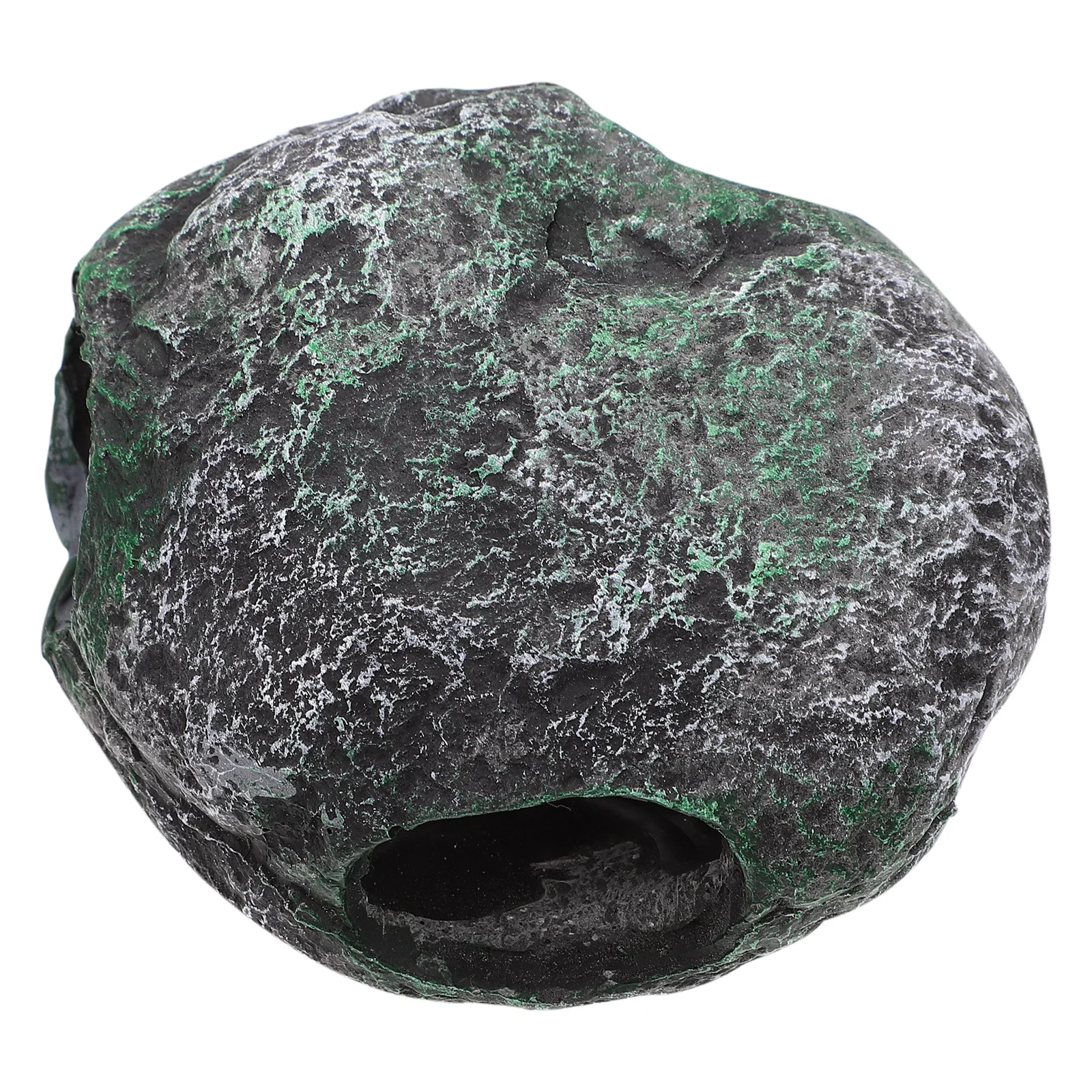 

1Pcs Aquarium Stone Cave Simulation Stone Fish Tank Accessory Hiding Place 3 Holes Resin Decoration for Small Fish Aquarium