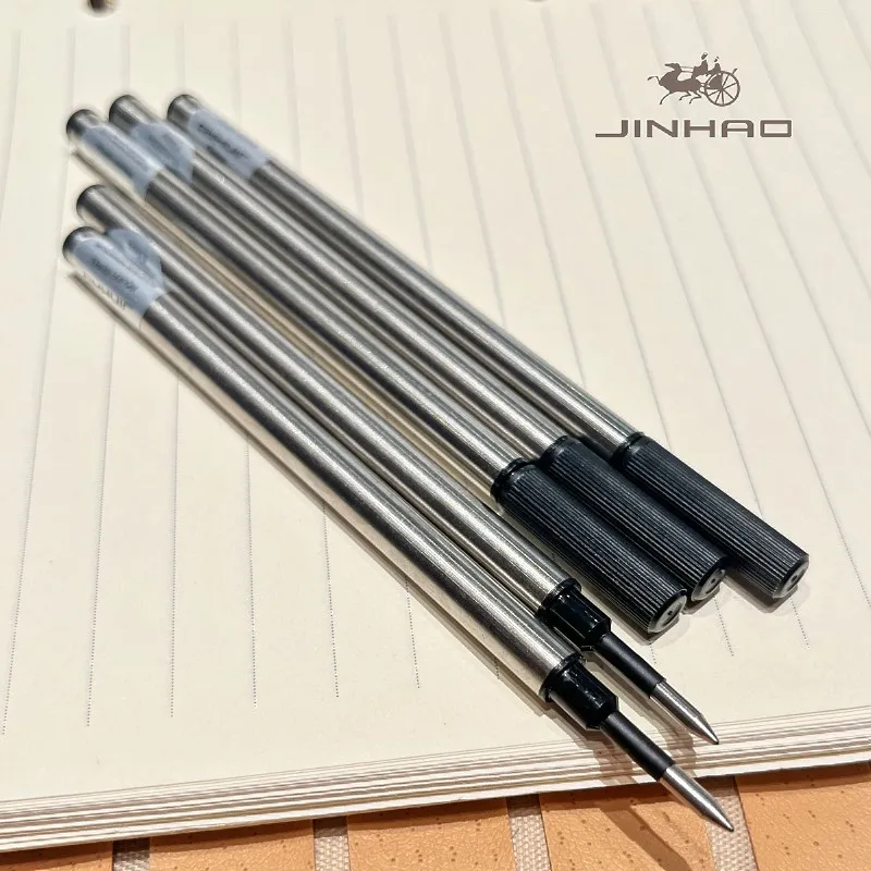 5 Stück Jinhao Gel-Tintenminen für Kugelschreiber, perfekt für Büro und Geschäft, Executive-Stift (Standard/Spirale) (blau/schwarze Tinte) – Detail 4