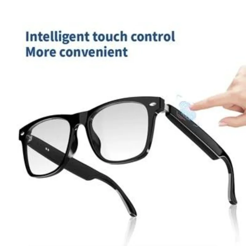 Lunettes de soleil bluetooth transparentes, appel mains libres sans fil BT, lunettes intelligentes compatibles sans fil avec commande vocale, E13