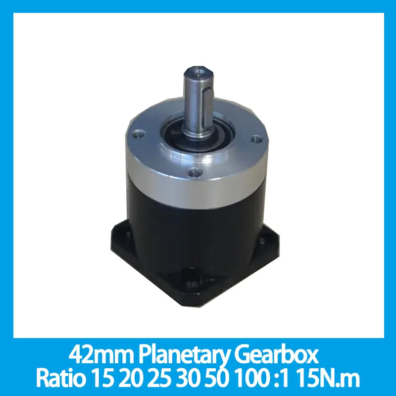 42mm Planetary Gearbox Ratio 15 20 25 30 50 100 :1 Rated Torque 15N.m Nema17 Stepper Motor Gearbox