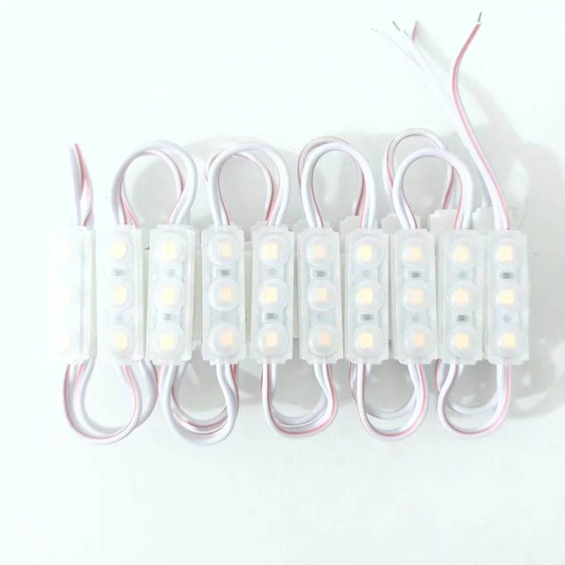20pcs DC12V 1.5W Mini LED Module 2835 SMD Injection Modules with Lens 29*9mm Backlight Waterproof IP67 Sign Lighting Cool White