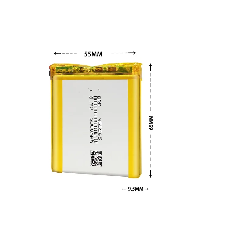 3.7V 5000mAh Lithium Polymer Batteries 955565 Rechargeable Battery For Power Bank Bluetooth Speakers Tablet DVD Accessories