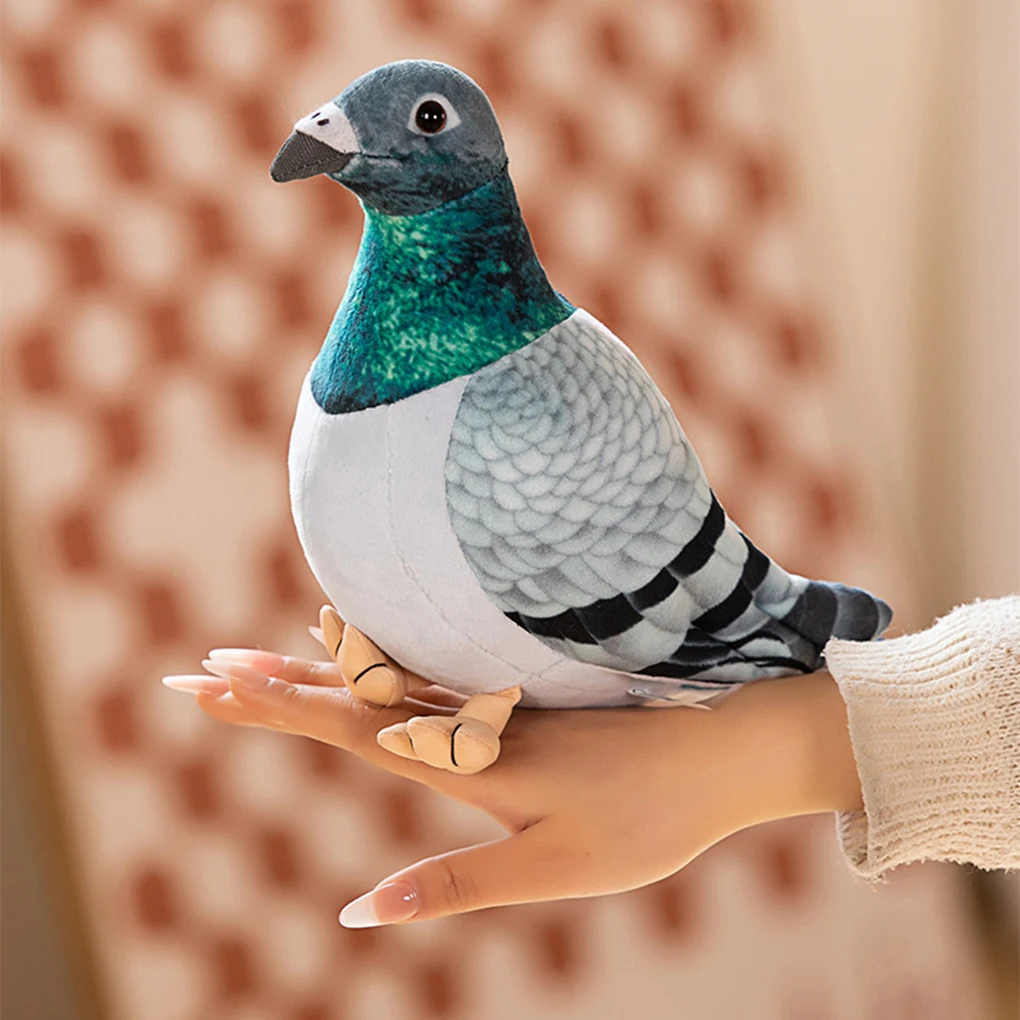 Juguete de peluche de palomas de simulación verde, amplia gama de usos para diversión y decoración excepcionalmente lindo