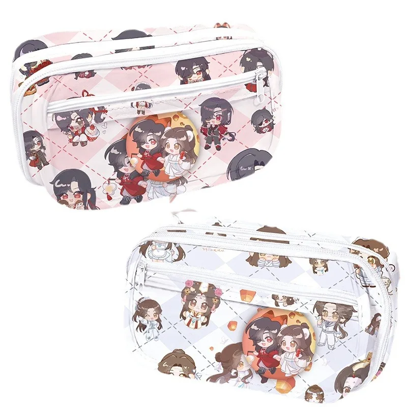 Random 1Pcs Tian Guan Ci Fu Xie Lian Hua Cheng Pencil Case Cartoon Heaven Official's Blessing Canvas Stationery Holder Bag