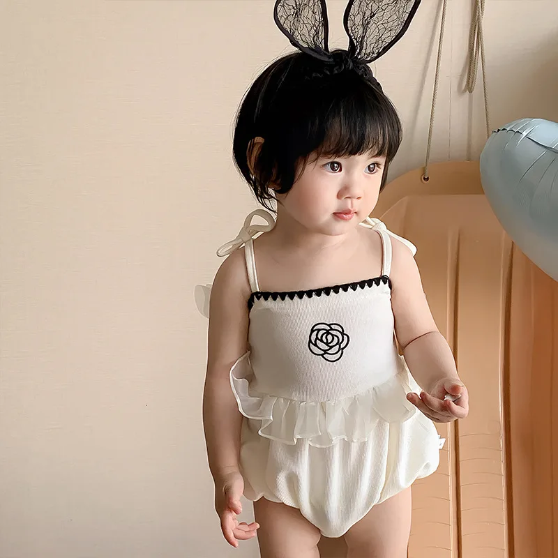 

Baby summer clothing, newborn clothes, baby girl romper, summer suspender shorts set