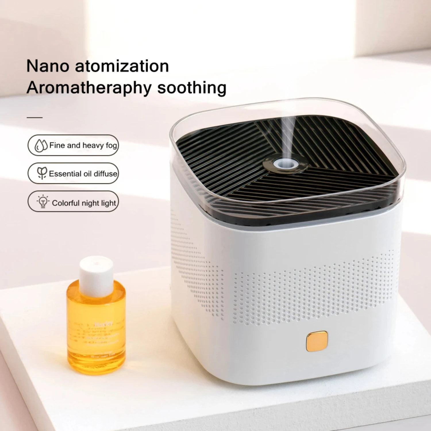 Ultrasonic Mini Office Desktop USB Air Humidifier with LED Light - 200ml Ultrasonic Essential Oil Diffuser and Fragrance Machine