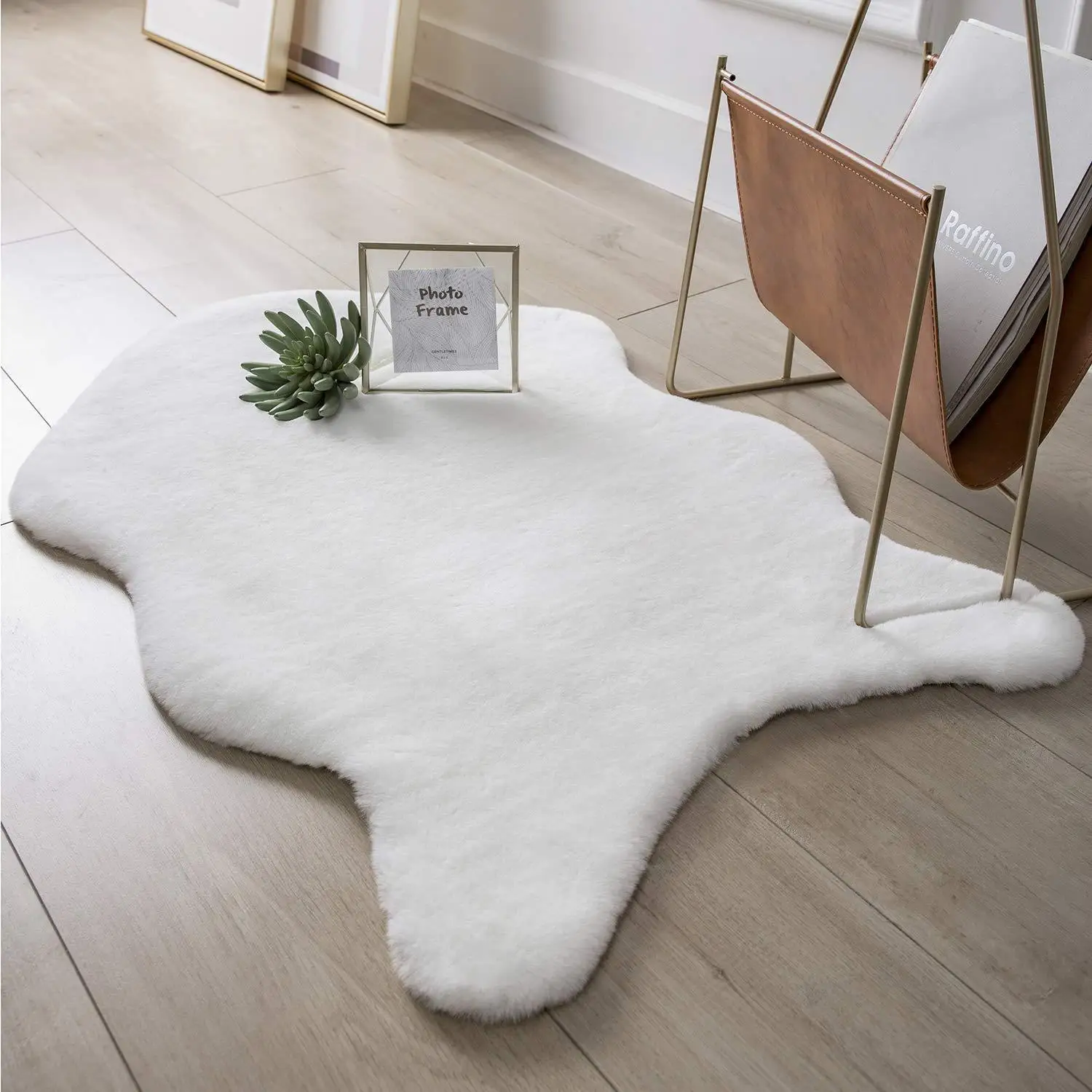 Faux Rabbit Fur Carpet Modern Home Decor Sofa Coffee Table Chair Cushion Soft Plush Luxury Imitation Fur Mat Bay Window Rug