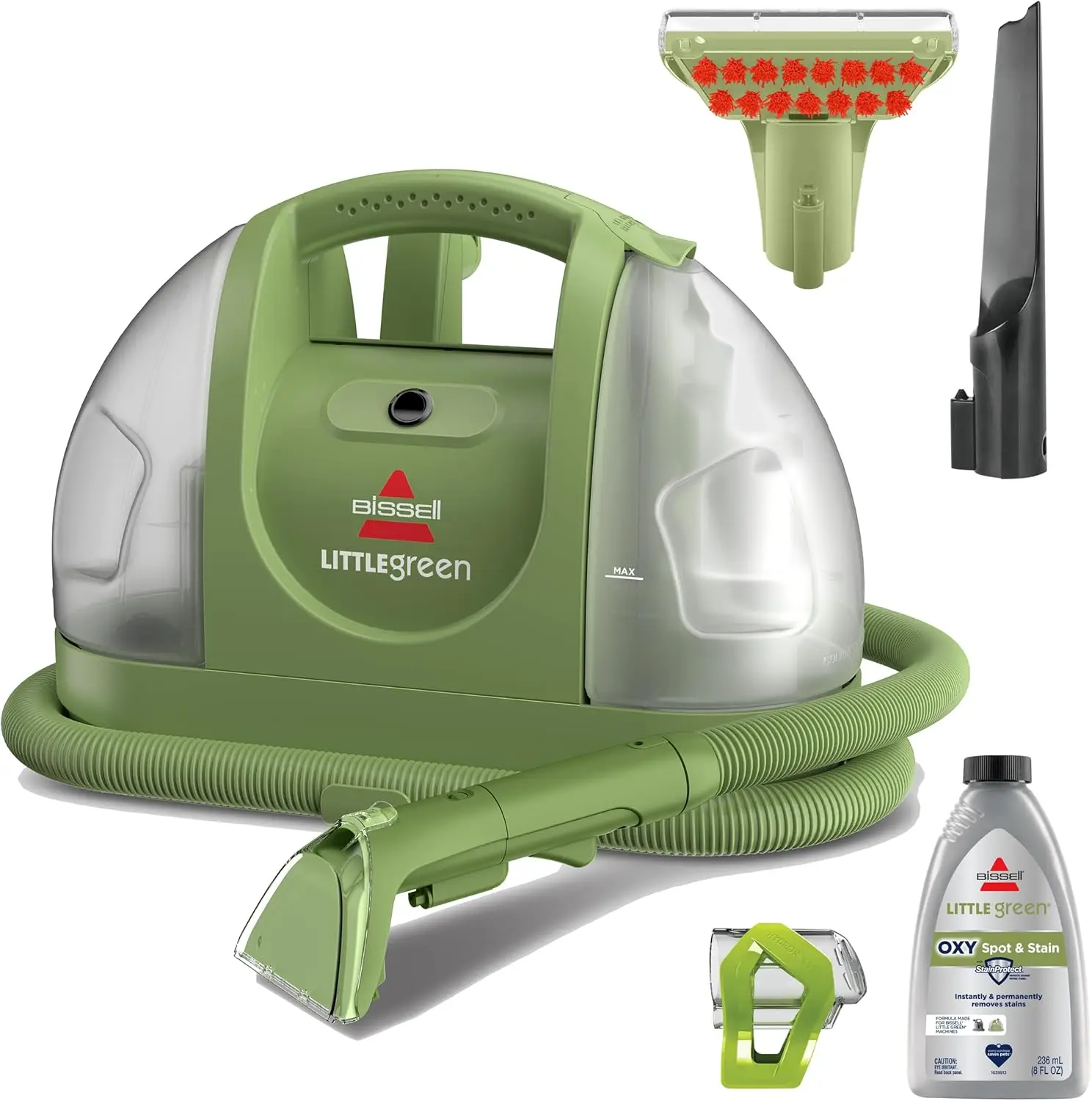 

Little Green Multi Purpose Portable Carpet and Upholstery Cleaner Car and Auto Detailer with Exclusive Specialty Tools Green