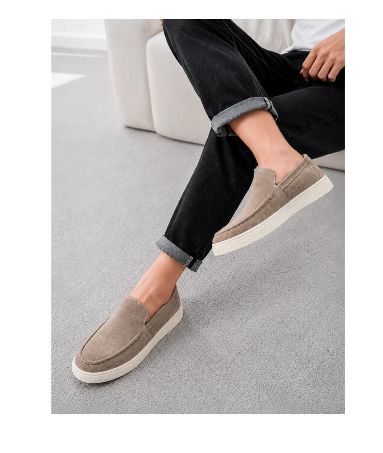 Herren-Freizeitschuhe, Wildleder-Loafer, klassischer britischer Stil, Herrenschuhe, leichte, weiche Mokassins, Slip-on-Fahrschuhe für Herren – Detail 13