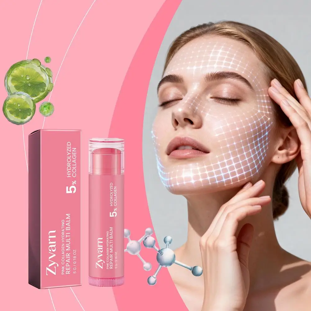 Collagen Repair Multi Balm Stick Moisturizing Nourishing Soothing Dry Skin For Lip Face Elbow Multi‑Use Beauty Balm Skincare