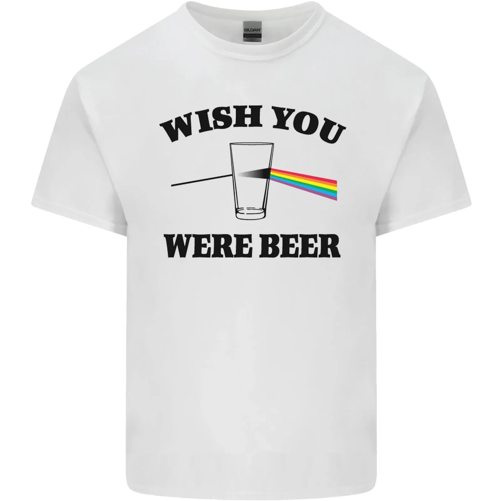 Мужская хлопковая футболка с надписью Wish You be Beer