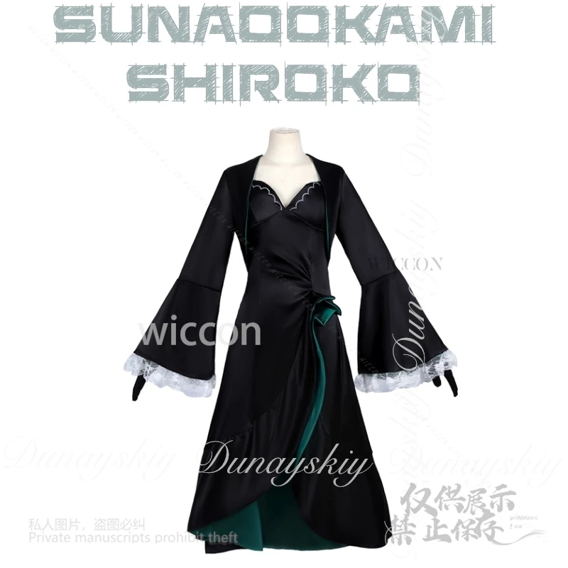 MoeMimic Blue Archive Game Sunaookami Shiroko Cosplay With The Cultivation Black Dress Blackened Version Costume Cos