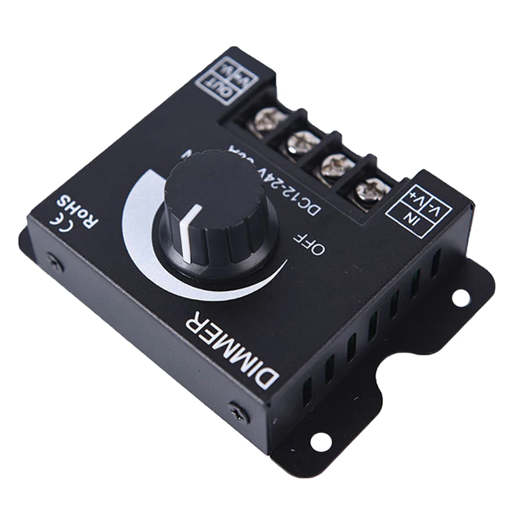 LED Light Strip Dimmer 30A DC12V 24V 360W Knop Helderheid Dimmer Controller voor Enkele Kleur LED Light strips