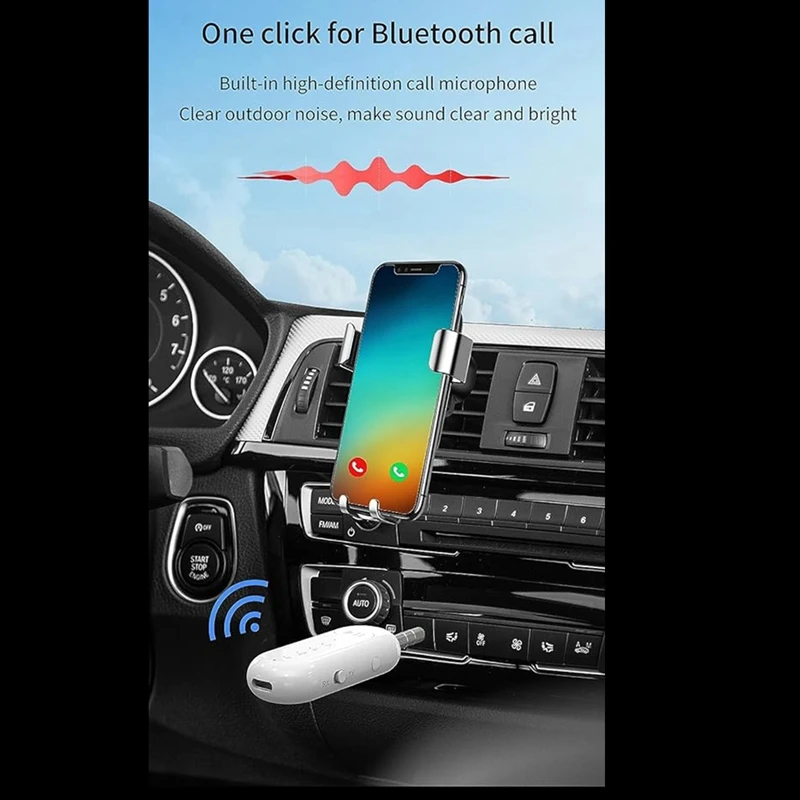 Receptor HFES Bluetooth 5,3 para coche, receptor transmisor Bluetooth con pantalla LED, receptor de Audio para PC altavoz/teléfono antiguo