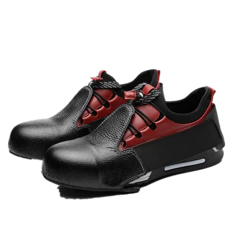 

Steel Toe Shoe Covers Men's Cowhide Anti- Crush Safety Visiting Labor Protection Shoe Head Guard Home Daily Use Leg Protection
