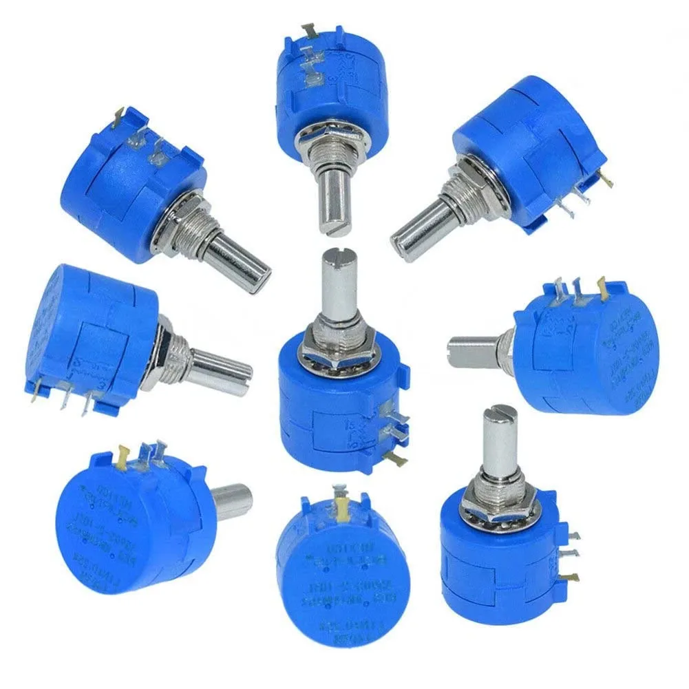 1pcs 10-Turn Potentiometer 3590S Wirewound Variable  For Multi-Turn POT For 1k, 2k For 5k, 10k, 20k, 50k, 100k For 100R