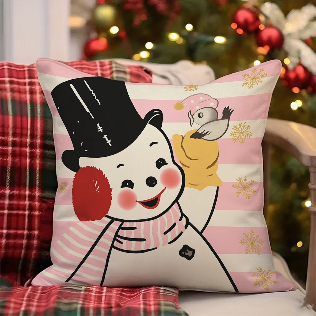 Pink Pillowcase: Merry & Bright DecorSuitable for sofa car bedroom decorative cushion cover pillow cover