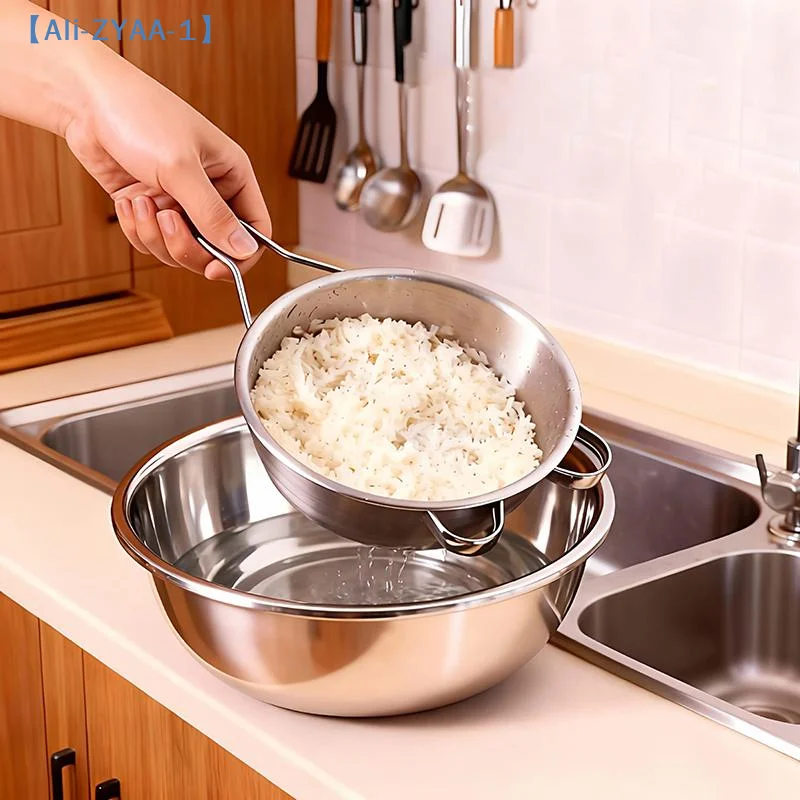 1 Peça Coador de Suco e Leite de Soja de Aço Inoxidável com Cabo Longo, Peneira de Malha Ultrafina para Óleo, Colher para Bolinhos e Hotpot【ZYAA-1】