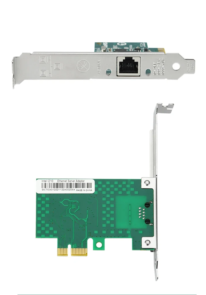 Intel I210AT Gigabit Ethernet PCIe Card 1000M
