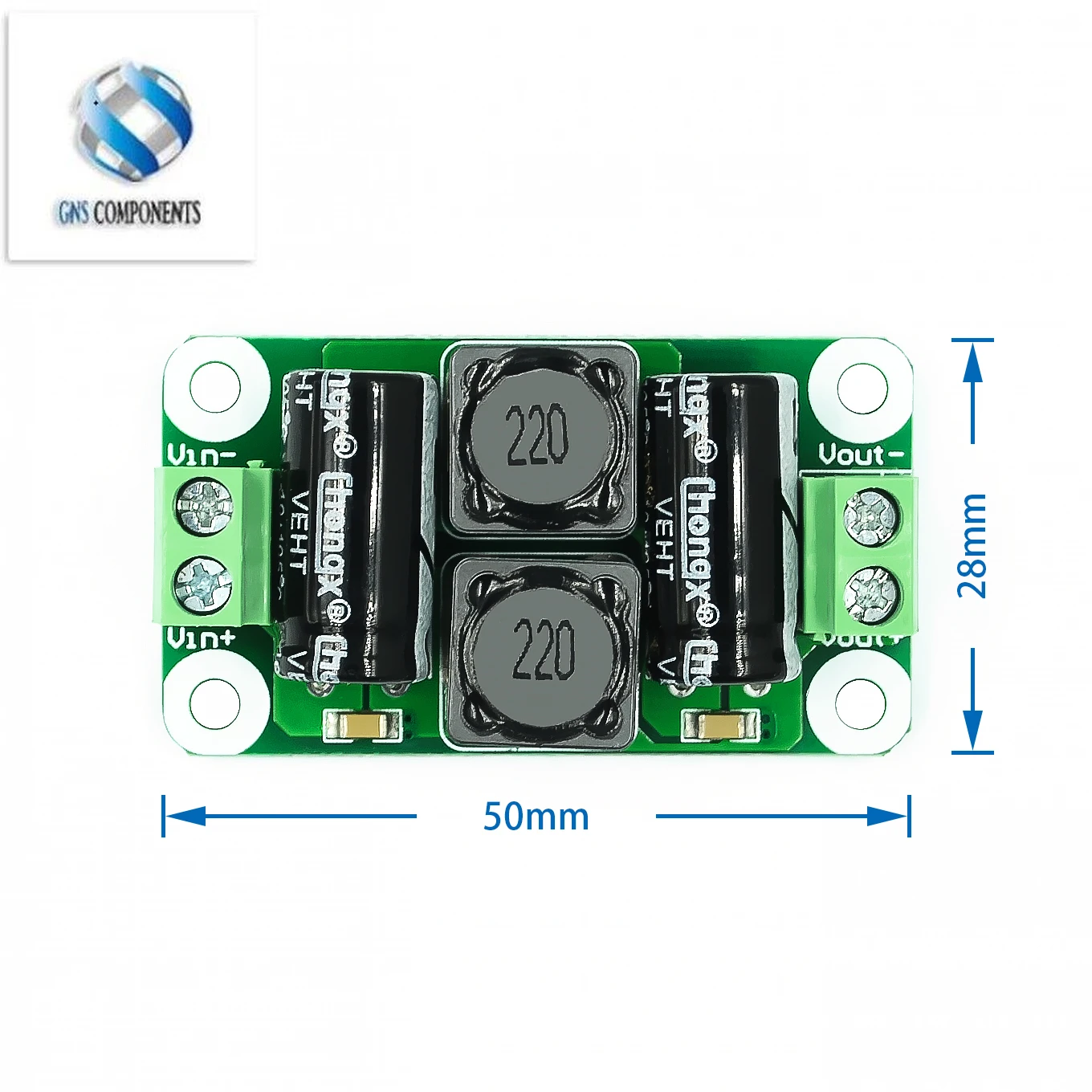 

0-50V 4A DC power supply filter board Class D power amplifier Interference suppression board car EMI Industrial control panel a