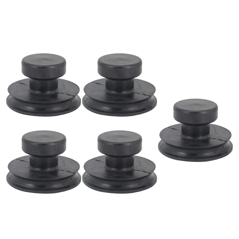 5 Pcs Rubber Suction Bowl Singing Accessories Lifter Handle Lifting Sound Supplies for Sucker