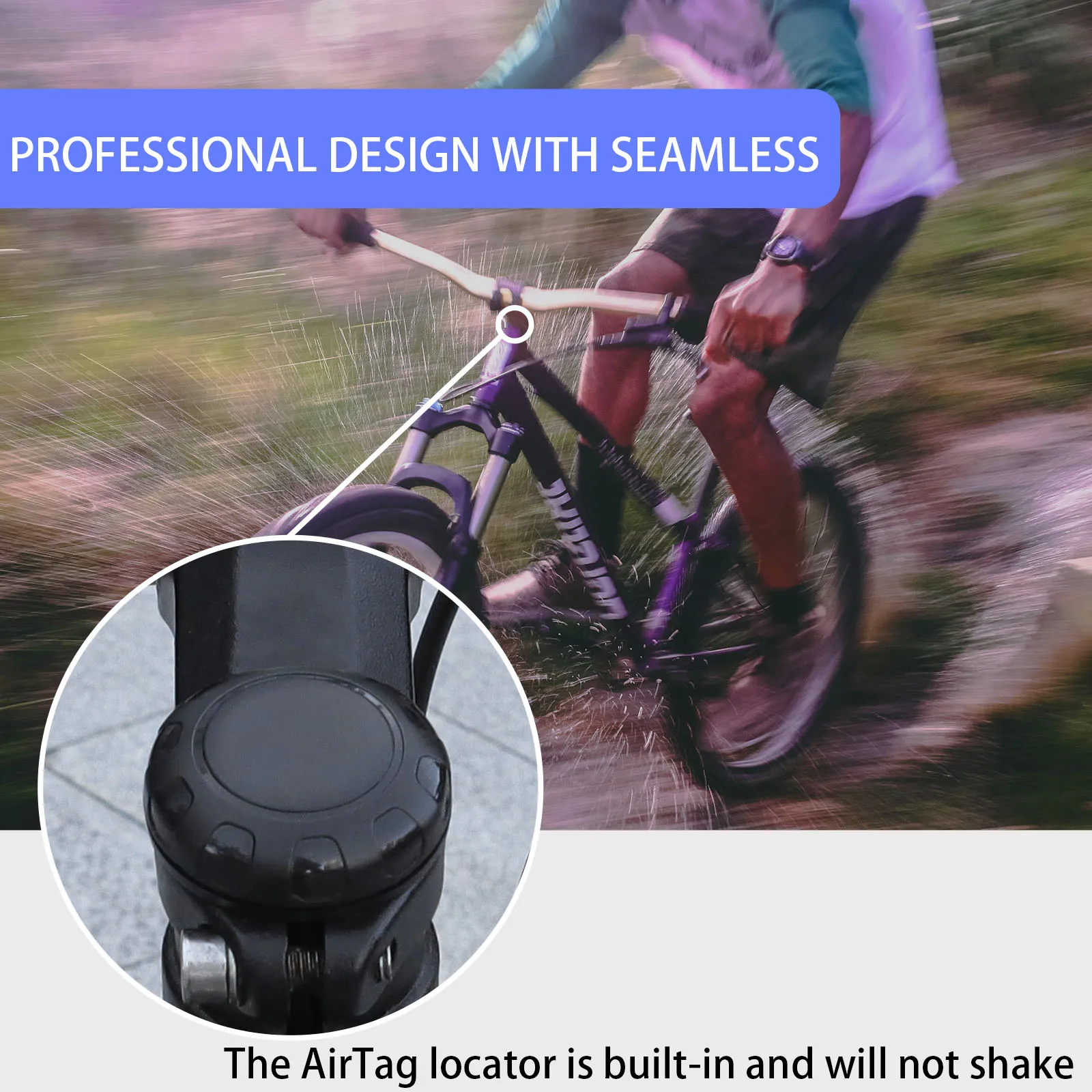 Support de vélo caché pour AirTag VTT GPS Tracker accessoires de Protection antivol étanche universel pour toutes les vélos