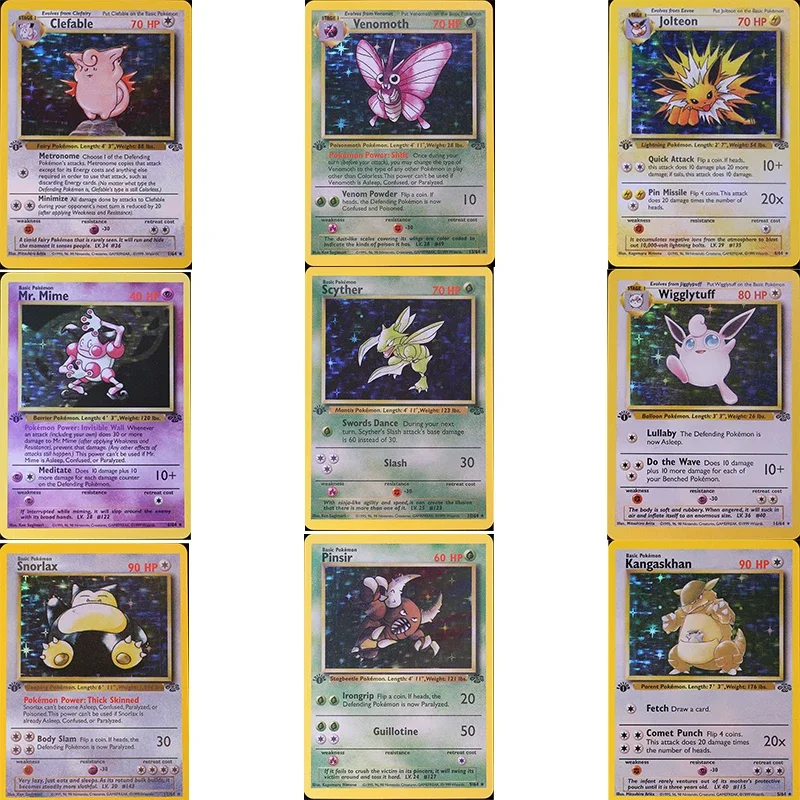 بطاقات بوكيمون بطاقات بوكسي الغابة الكلاسيكية لألعاب الترفيه PKM Pikachu ألعاب الطاولة مجموعة كاملة من البطاقات مجموعة ألعاب هدية #2