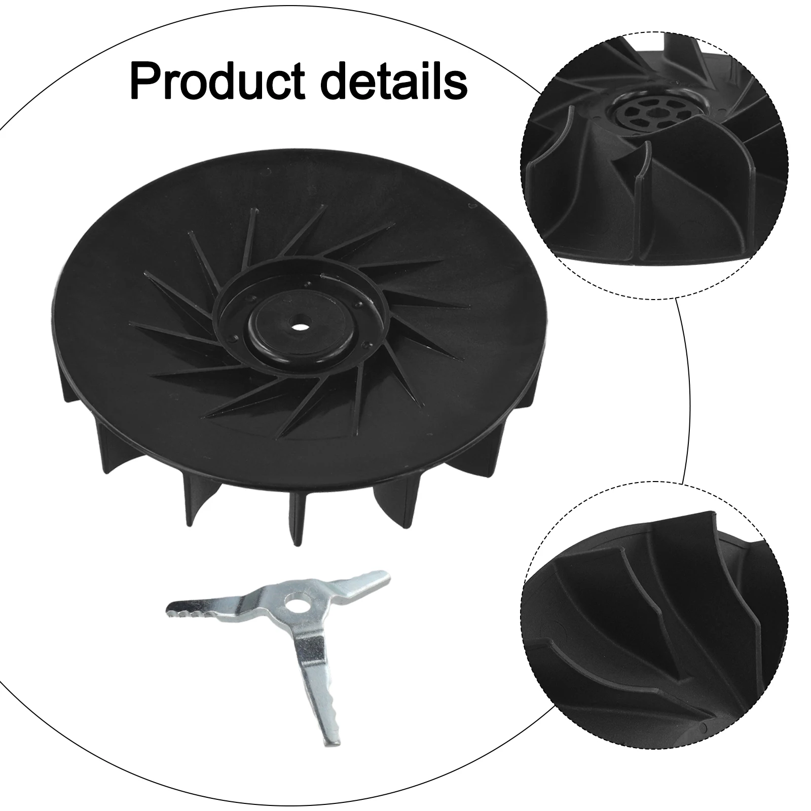 Impeller Fan 167mm For BG56 BG86 SH56 SH86 Garden Blower Vacuum Shredder Replacement Parts Plastic Leaf Collector Accessories