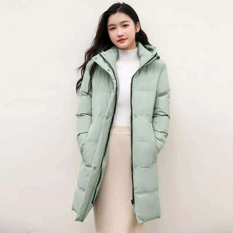 2023 New Women Down Cotton Coat Winter Jacket Female Mid Length Version Parkas Warm Thick Fashion Outwear Fashion Overcoat