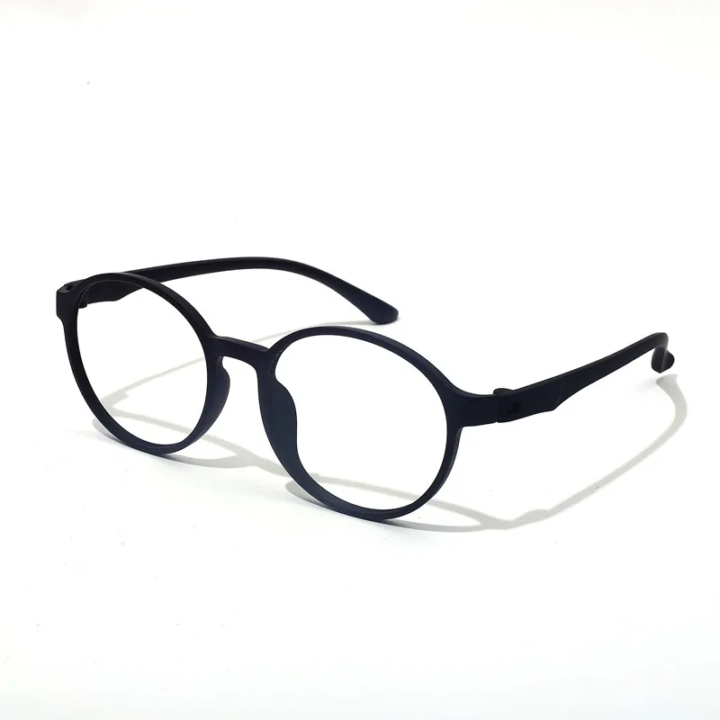 Ultraleichte Mode Flexible Keine Schrauben TR90 Brillen Große Größe Retro Runde Optische Anti Blaues Licht Männer Frauen Brillen Rahmen 66016 – Detail 11