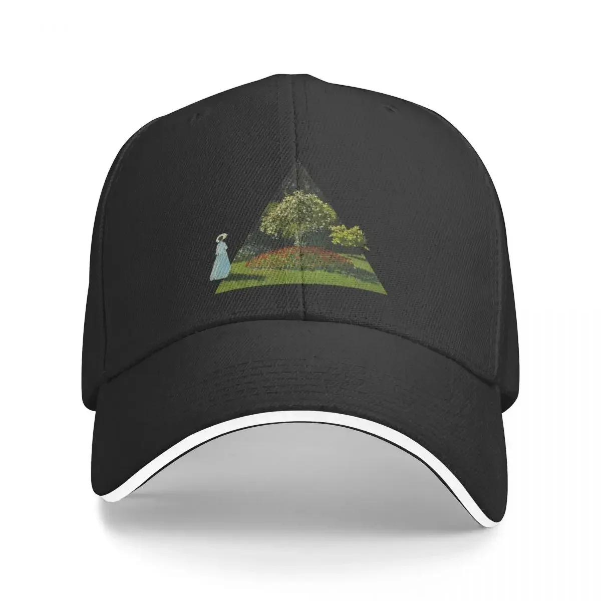 Woman in the garden Claude Monet Minimalist Triangle Baseball Cap Cosplay Golf Wear Men Women's