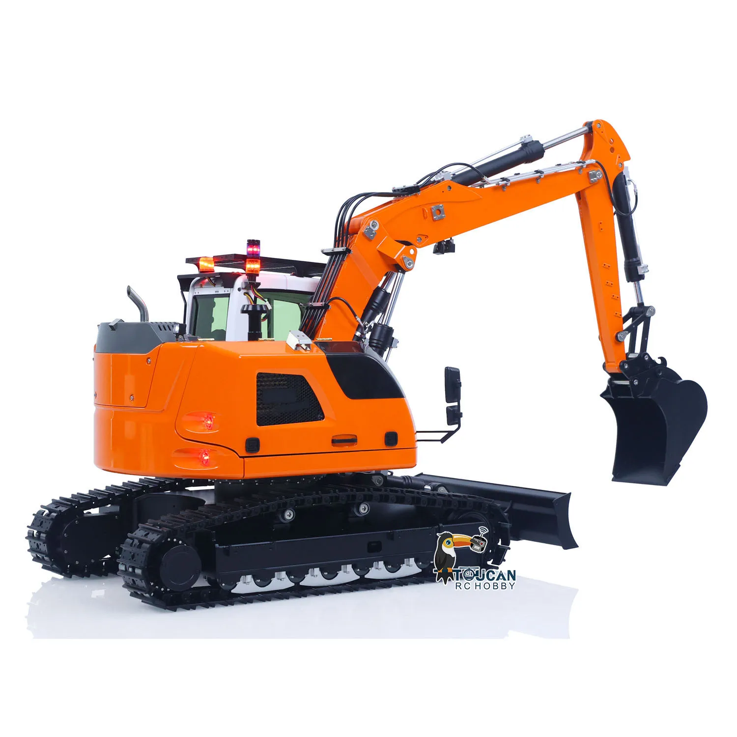 

Metal CUT Model 1/14 Remote Control Hydraulic Excavator LR914 RC Tracked Digger 5CH Valve RTR Engineering Vehicle Lights Sounds