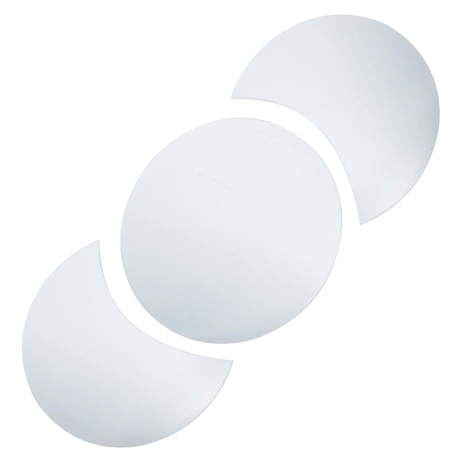 1Set Moon Design Wall Sticker Modern Moon Mirror Style Decal No Damage Removable Adhesive Wall Decor for Bedroom Living Room