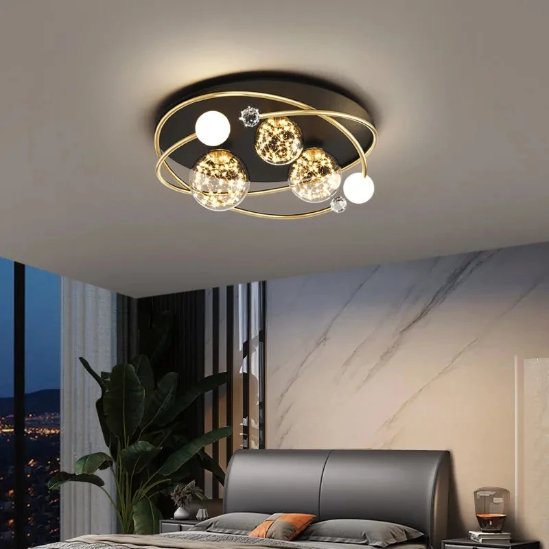 Nordic LED Ceiling Chandeliers Rings Gypsophila Lustre Modern Living Room Ceiling Lights Simple Interior Decoration Lamp