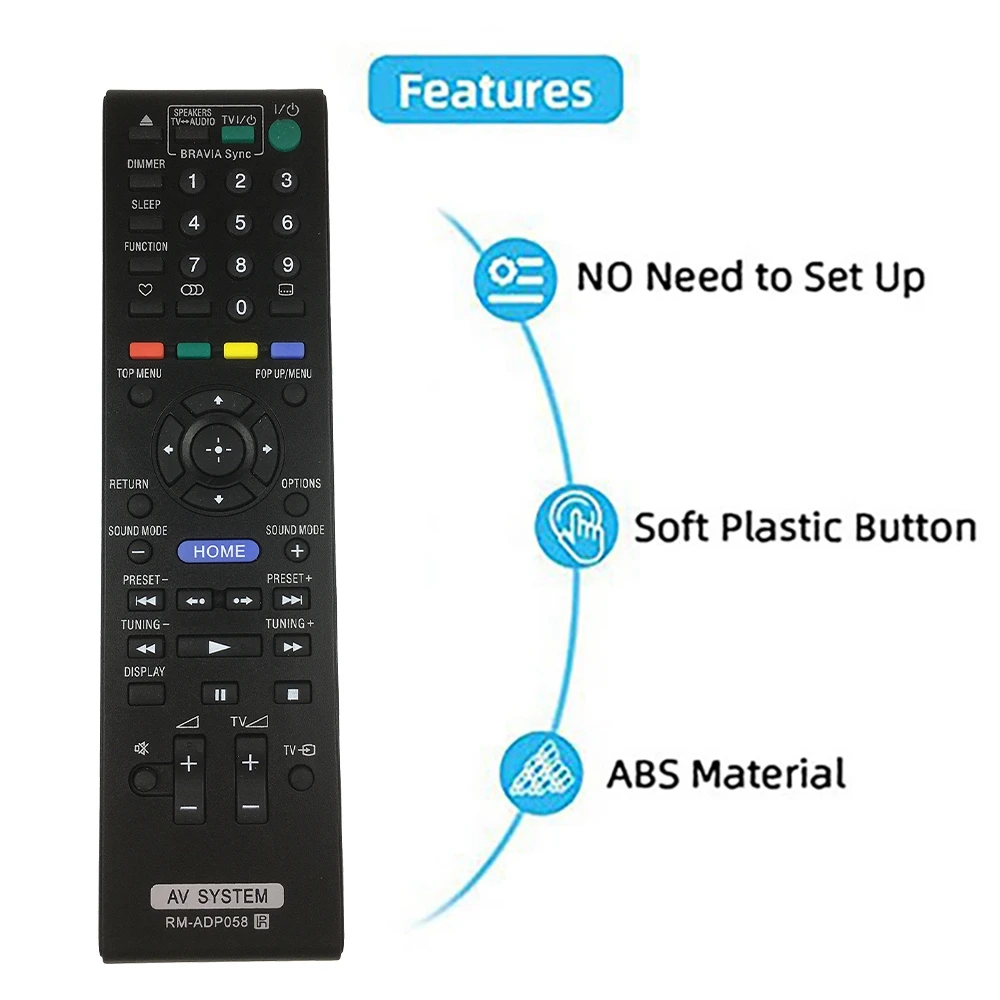 Mando a distancia RM-ADP058 para cine en casa Sony, Blu-Ray, BDV-E280, BDV-E380
