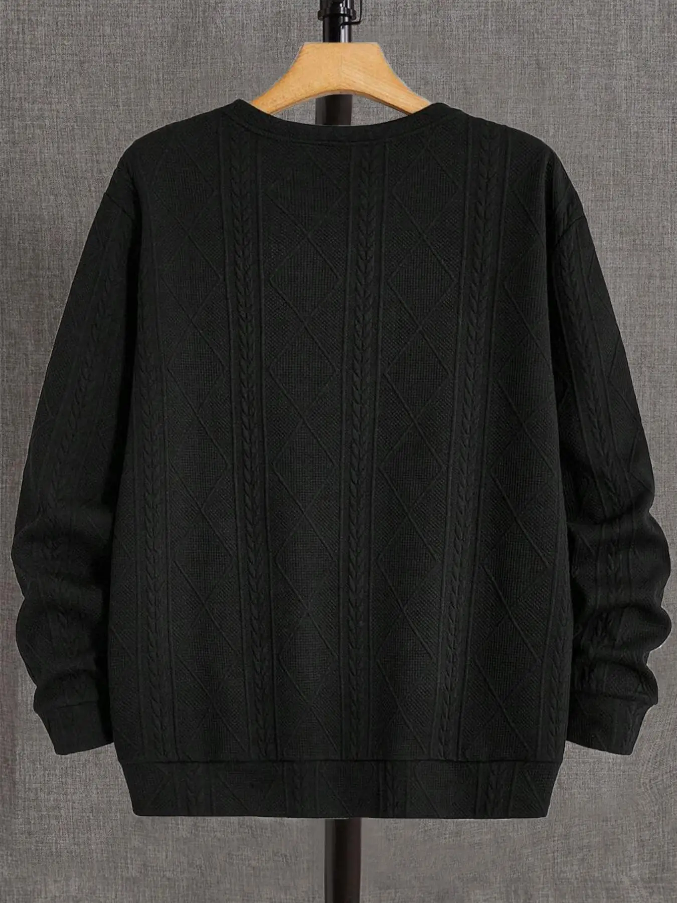Herren Mode Rundhals Casual Langarm-Sweatshirt Stylischer Pullover für Tägliches Tragen Komfortables und Trendiges Design – Detail 7