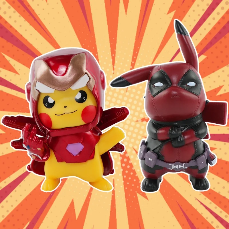 Animaux de poche originaux Pikachu fée Deadpool, ornements de voiture de bureau faits à la main, jouets pour enfants, figurine d'action à collectionner