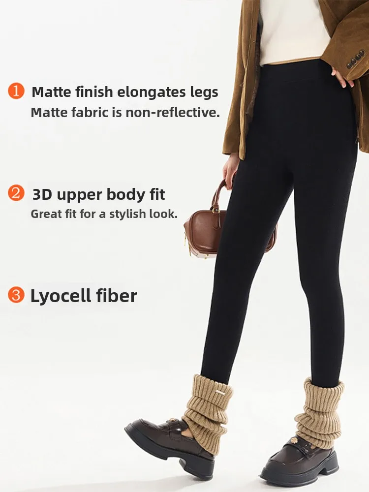 Taille haute doublé Fce femme Leggings femmes automne hiver vêtements d'extérieur pantalons chauds avec empreintes neuf Points élastique Sl...