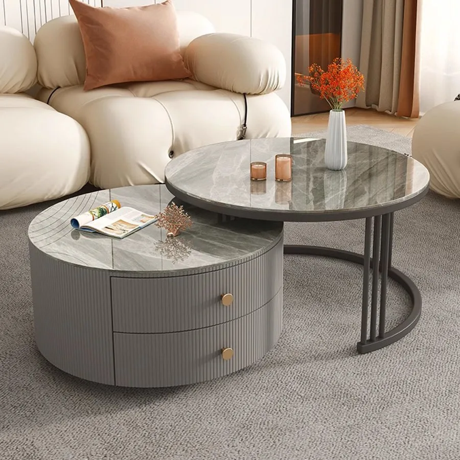 

Modern Coffee Table Nightstand Living Room Unique Coffee Table Platform Ornament Home Made Marble Top Extendable Sehpa Furniture