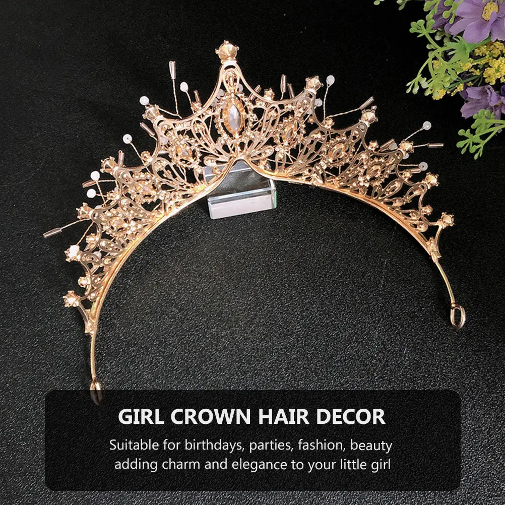 

1Pcs Crown Headwear Large Rhinestones Elegant Hair Accessory for Girls Wedding Birthday Party Creative Eye-Catching Headdress