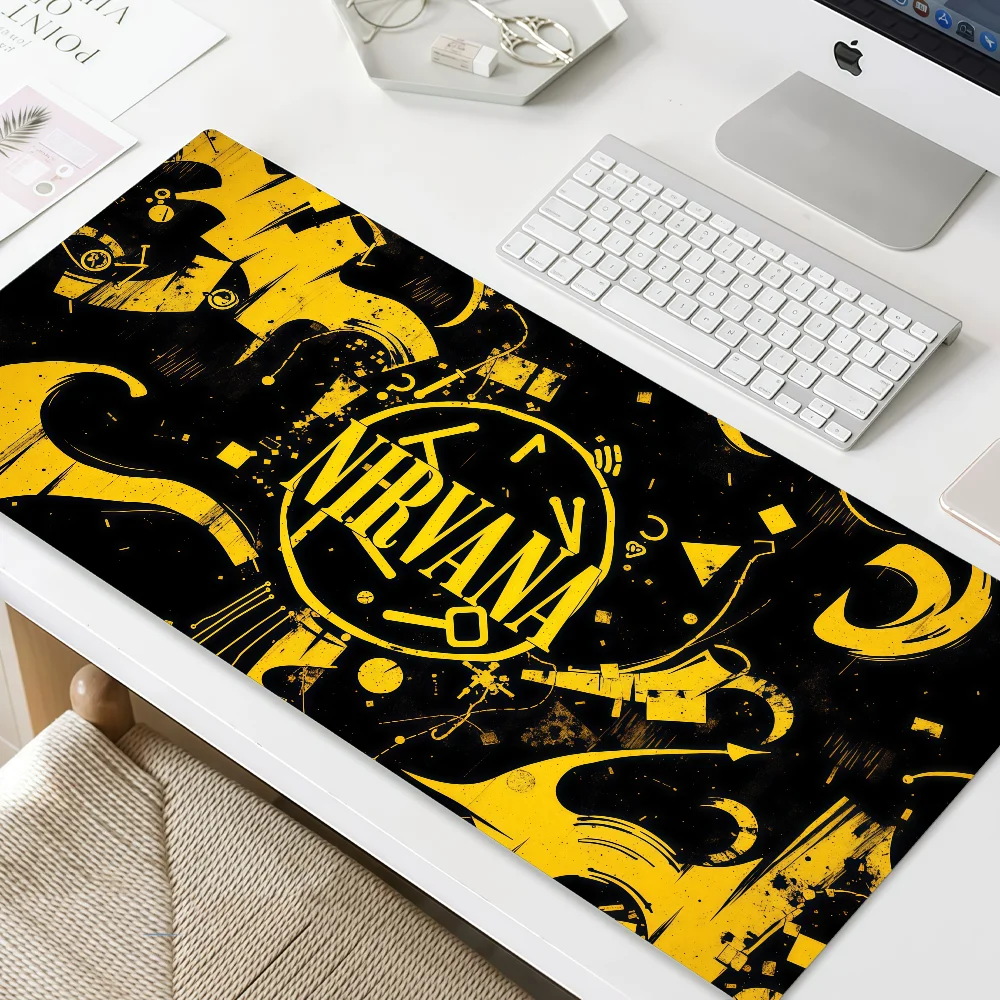 Mouse Pad Band MousePad Non-slip Lockedge N-Nirvana Singer Office Student Gaming Thickened Large Rock Writing Pad Cushion