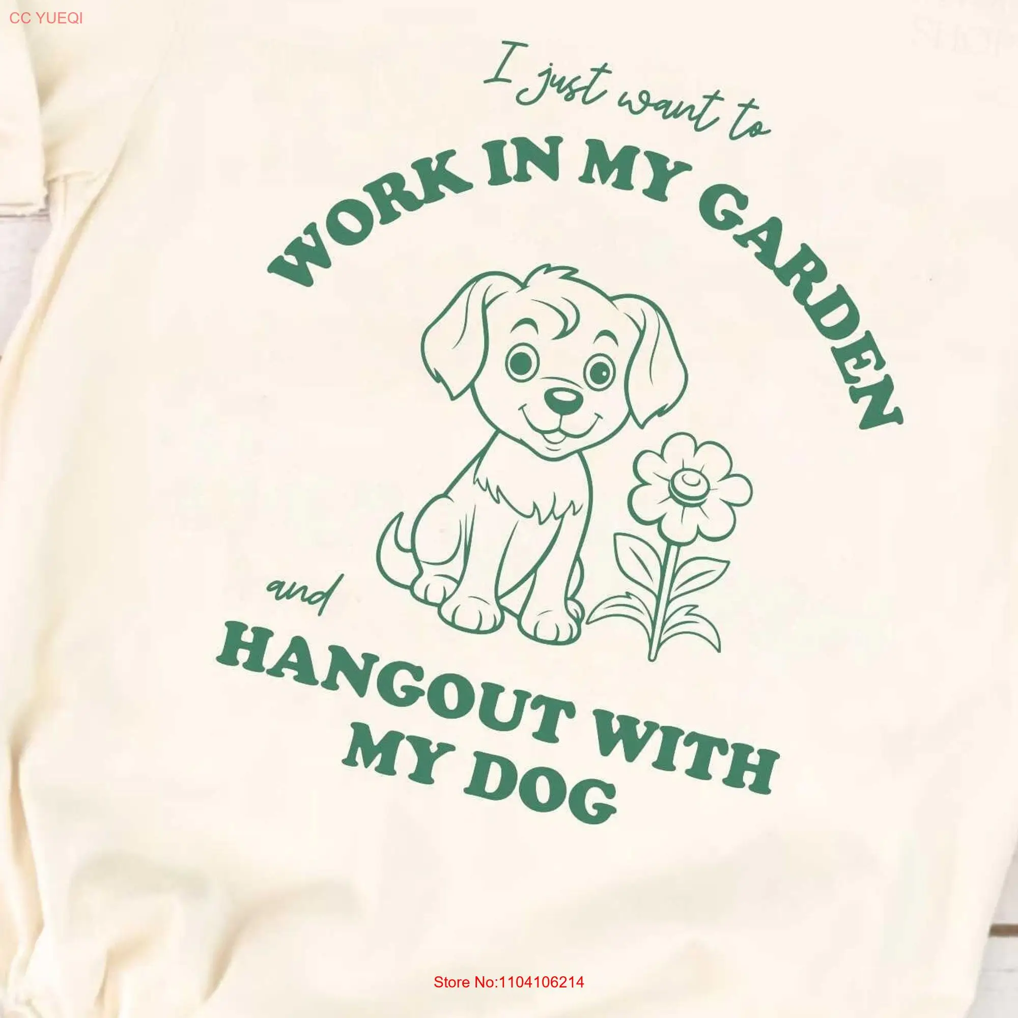 I just Want to Work in My Garden and Hangout with Dog T Shirt Gardening s for Gardeners Casual Summer Girl