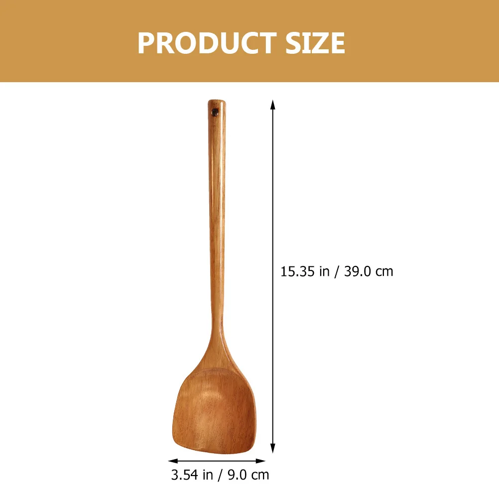 

Wooden Cooking Spatula Long Handle Wok Spatula Kitchen Cooking Shovel Non-Stick Wooden Cookware Kitchen Utensil