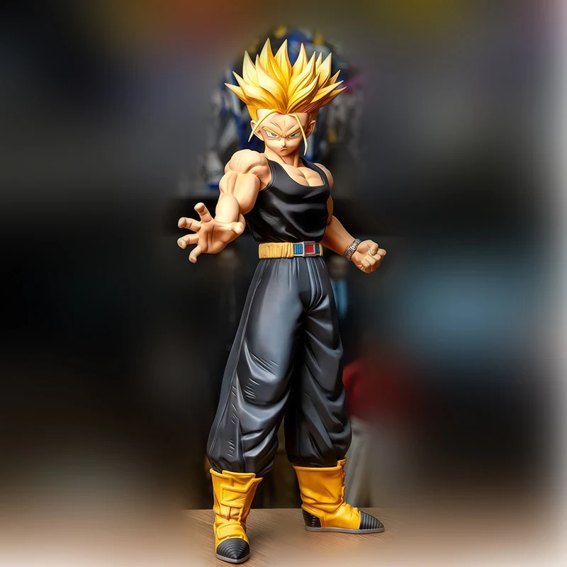 ドラゴンボールアニメーション周辺モデルギフト無限戦士宮殿トランクス子供時代フィギュア 2D デスクトップ装飾