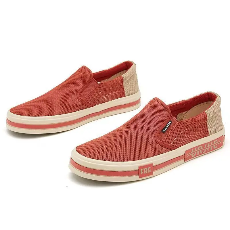 Men's Low Cut Canvas Flats Shoes Spring Summer Lightweight Non Slip Sneakers Hot Sale Youth Student Casual Walking Shoes Zapatos