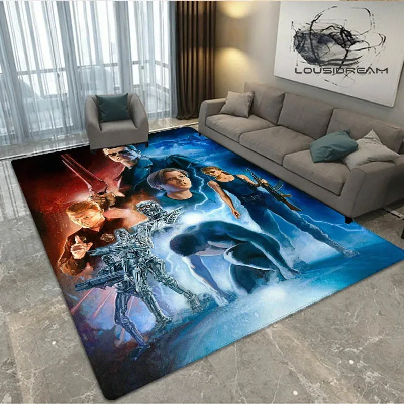 3D Schwarzenegger Terminator printed carpet living room bedroom beautiful non-slip carpet photography props birthday gift