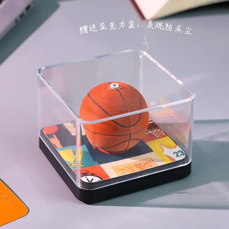 2027 3D Paper Carving Calendar, Creative Desk Ornament with Tear Off Sticky Notes, Sports and Scenery 3D Art Calendar for
