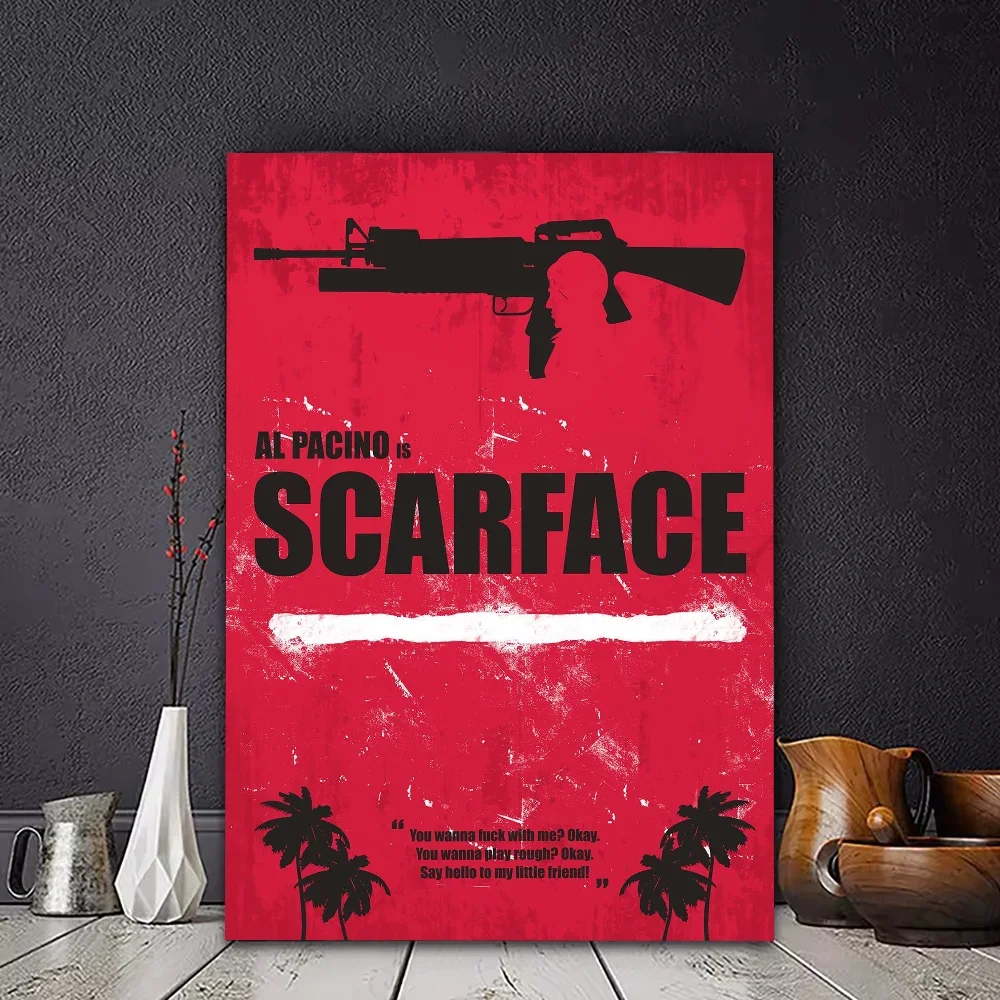 Classic Movie Scarface Poster Classic Wall Art Canvas Print for Bedroom Beauty Room Decor Home Decoration