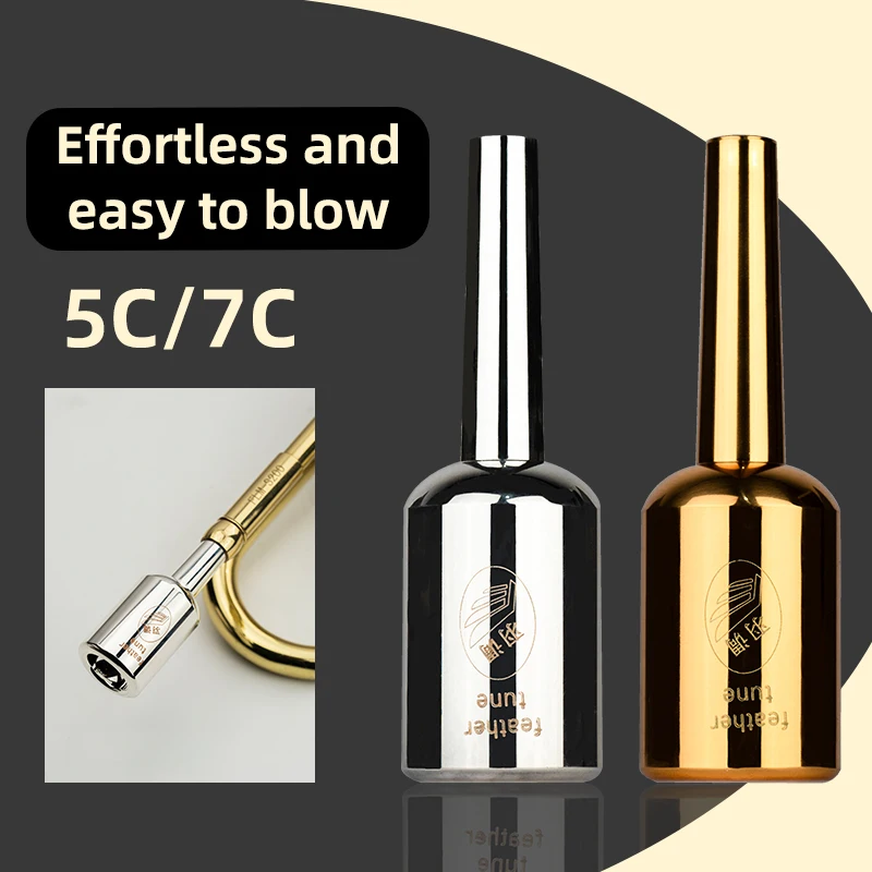 Weighted Bullet-Shaped Trumpet Mouthpiece 7C5C High-Pitched Mouthpiece Labor-Saving Model Mouthpiece Trumpet-Specific Mouthpiece Practice Tool Universal Accessory