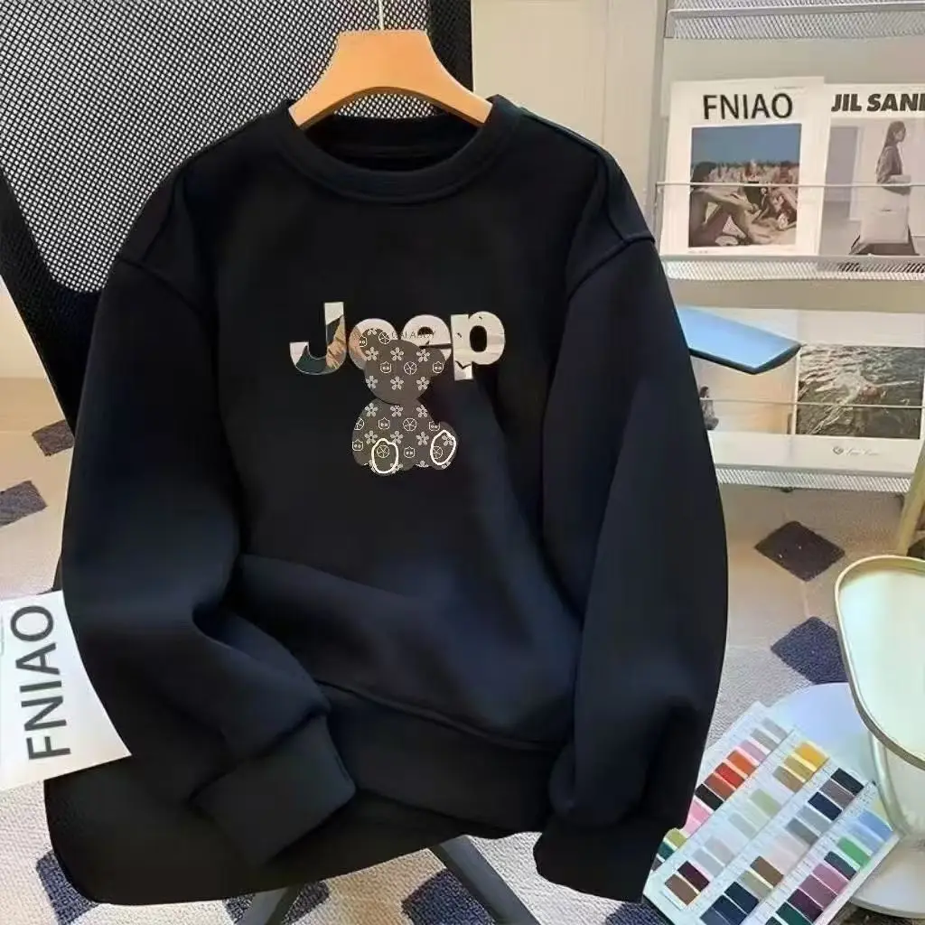 Jee brand 2026 high-quality, fashionable and trendy hoodie with printed casual style and fleece warmth, a loose design for young